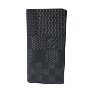 Louis Vuitton Graphite Black Portefeuille Wallet Brazza NM Long